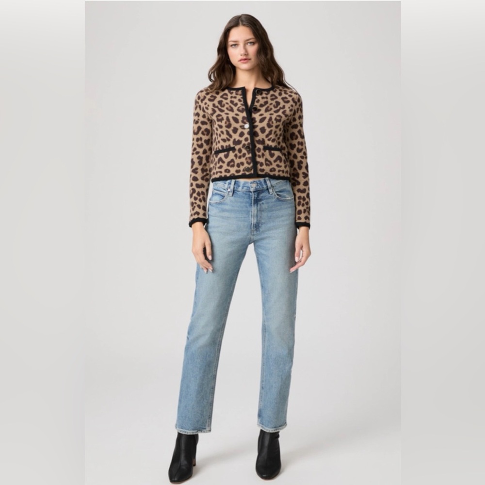 NWT. PAIGE SAWYER High Rise Straight Leg LightBlue Women's Jeans - Picture 10 of 12